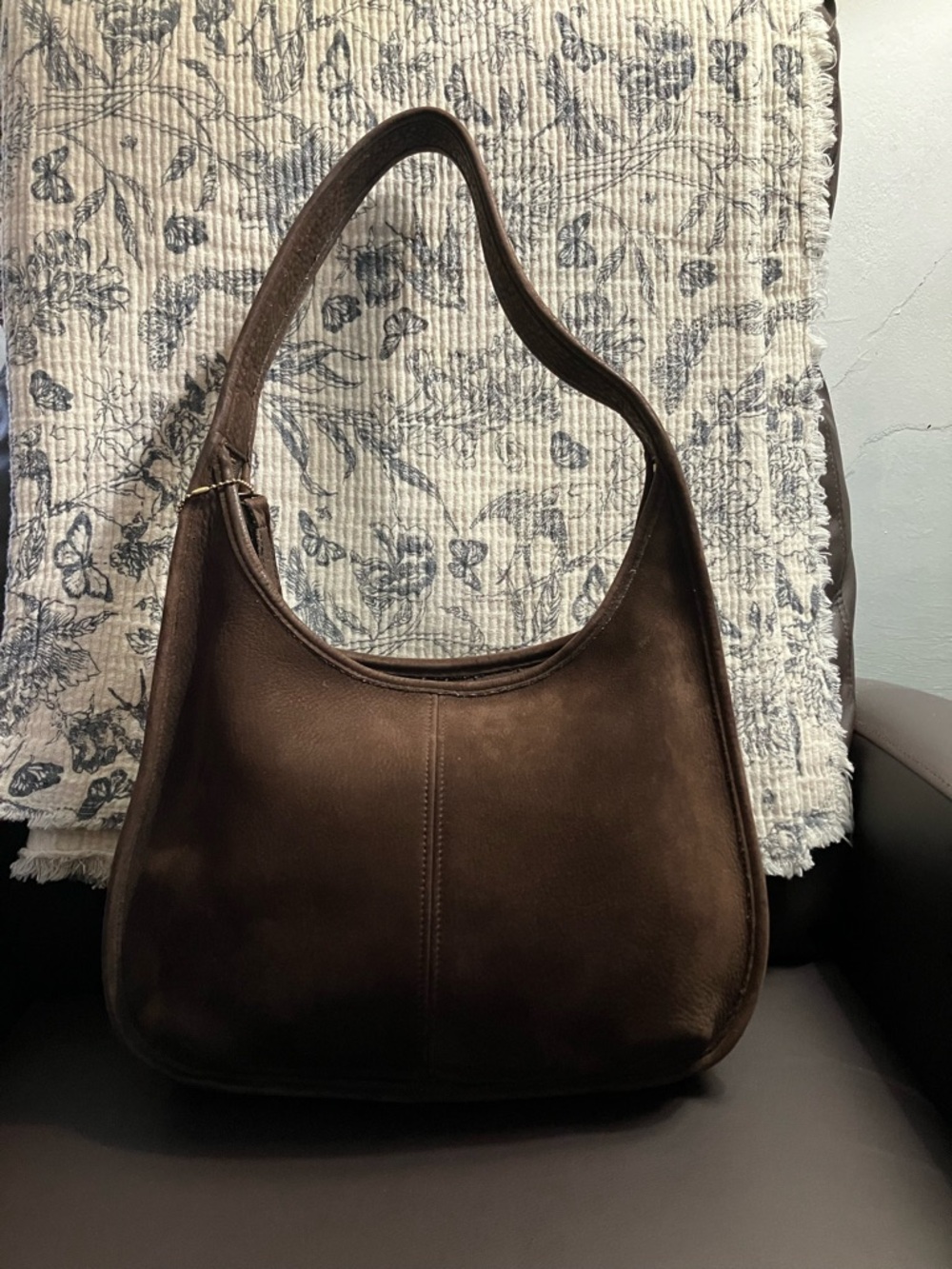 Coach Vintage Brown Nubuck Shoulder Hobo Bag 4398